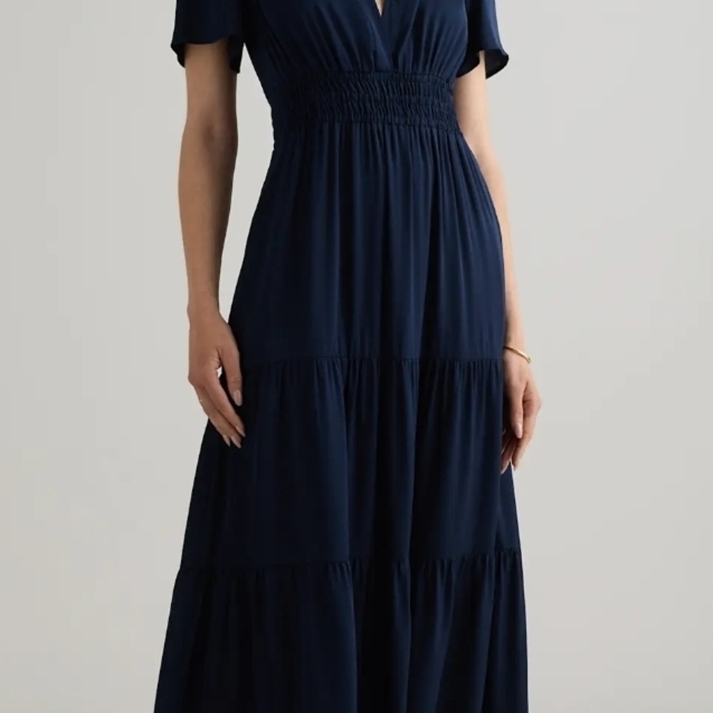 Elegant Navy Blue Maxi Dress